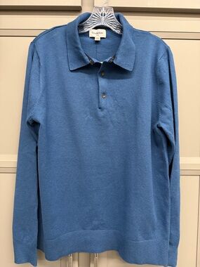 Goodfellow & Co Blue Long-Sleeve Polo Knit